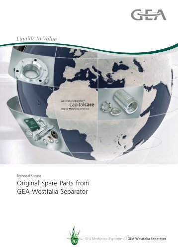 Original Spare Parts from GEA Westfalia Separator pdf, 174.7 KB