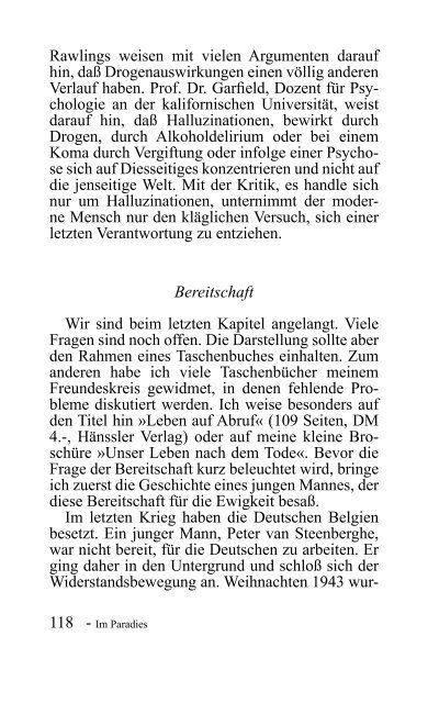 Im Paradies - Okkultismus: Bibel- und Schriftenmission Dr. Kurt E ...