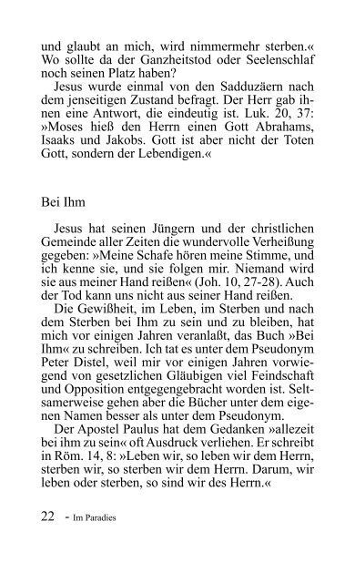 Im Paradies - Okkultismus: Bibel- und Schriftenmission Dr. Kurt E ...