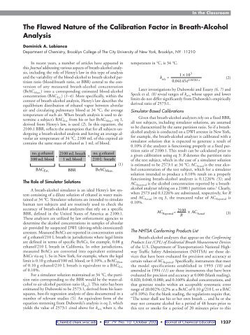 The Flawed Nature of the Calibration Factor in Breath-Alcohol Analysis