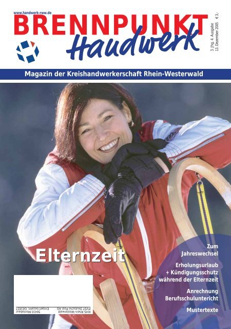 Magazin der Kreishandwerkerschaft Rhein-Westerwald