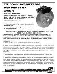 Disc Brakes Instruction for #81101, 81104, 46231 ... - The Expediter