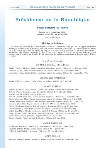 Journal officiel de la RÃ©publique franÃ§aise - N ... - Anciens du RICM