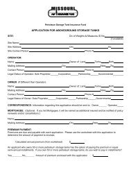 application for aboveground storage tanks - Missouri Petroleum ...