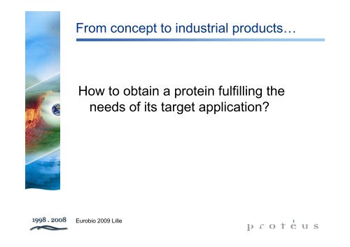 download the presentation - EuroBiO 2009