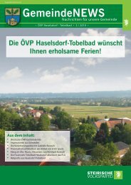 GemeindeNEWS - Haselsdorf - Tobelbad, die Homepage der VP ...