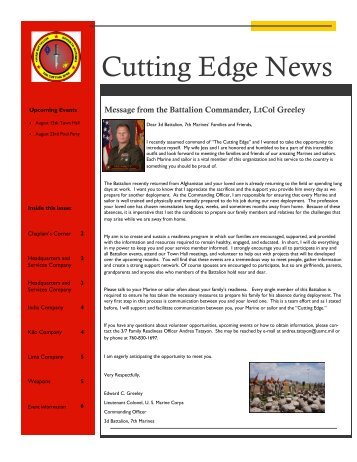 Cutting Edge News - 1st Marine Division - Marine Corps