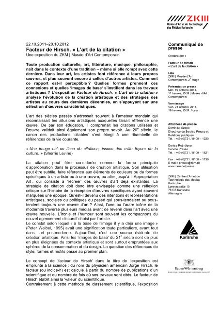 Facteur De Hirsch L Art De La Citation