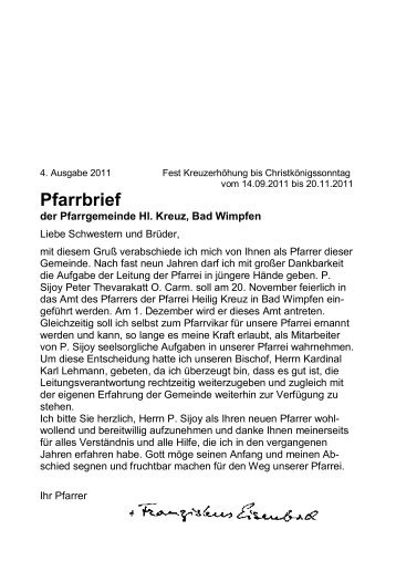 Pfarrbrief - beim Bistum Mainz