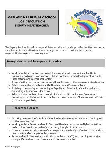 marland hill primary school job description ... - Oldham Chronicle