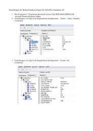 Borland Database Einstellungen XP - FitForWin