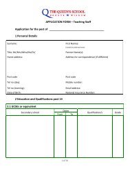 APPLICATION FORM â Teaching Staff Application for the post of 1 ...