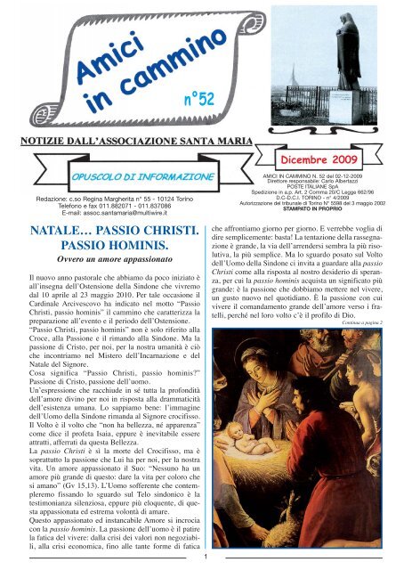 amici in cammino n. 52 - Associazione Santa Maria Torino