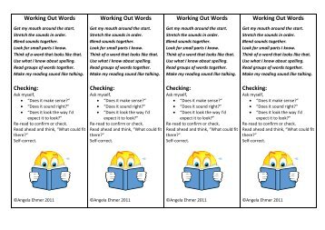 Reading Strategy Bookmarks (to assist problem ... - Literacy Solutions