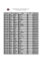 Lista de Referencias de Alumnos - Universidad del Claustro de Sor ...
