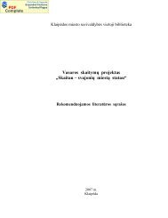 Skaitau - svajoniÅ³ miestÄ statau - KlaipÄdos miesto savivaldybÄs ...