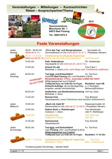 Feste Veranstaltungen - Bad Füssing