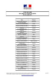 titre diplome diplome de cadre de sante du 30 juin 2011 - DRJSCS