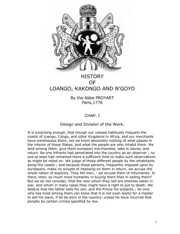 HISTORY OF LOANGO, KAKONGO AND N'GOYO - Cabinda