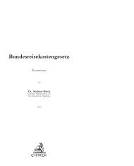 Bundesreisekostengesetz: BRKG - Reich, Inhaltsverzeichnis - Soldan