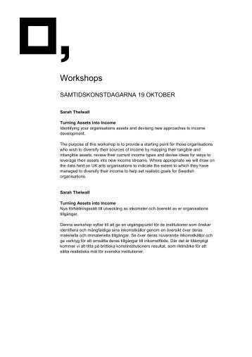 Workshops - Samtidskonstdagarna 19 oktober (PDF, 14.7 Kb)