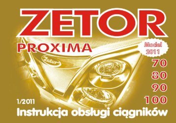 Instrukcja obsÅugi ciÄgnika Zetor Proxima 70 Model 2011 w formacie ...
