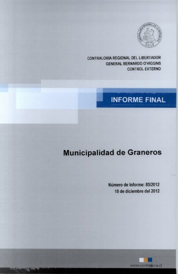 Municipalidad de Graneros - ContralorÃ­a General de la RepÃºblica