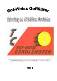 Clubzeitung 2011 - beim TC Gerolzhofen