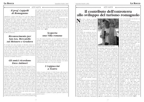 ROCCA mag/giu 2004 - La Rocca - il giornale di Sant'Agata Feltria