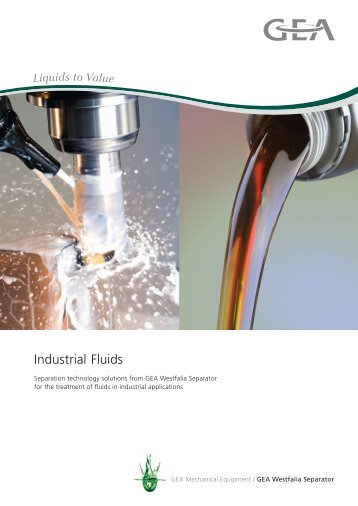 Industrial Fluids - GEA Westfalia Separator