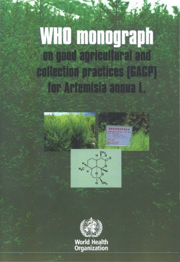 WHO monograph on good agricultural and collection practices (GACP)