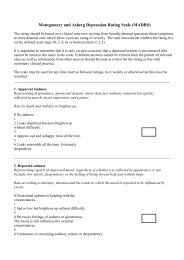 Montgomery and Asberg Depression Rating Scale (MADRS)