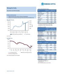 Mongolia Daily 2010 December 28 - Eurasia Capital