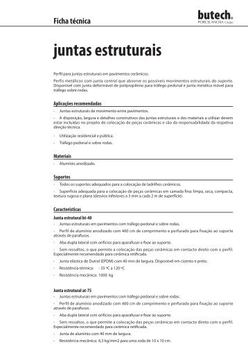 juntas estruturais - Butech