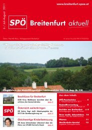 Breitenfurt aktuell - SPÖ Breitenfurt