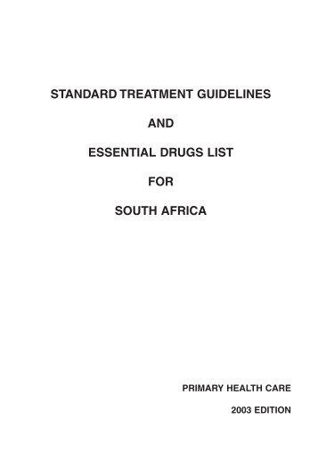 standard treatment guidelines and essential drugs list for south africa