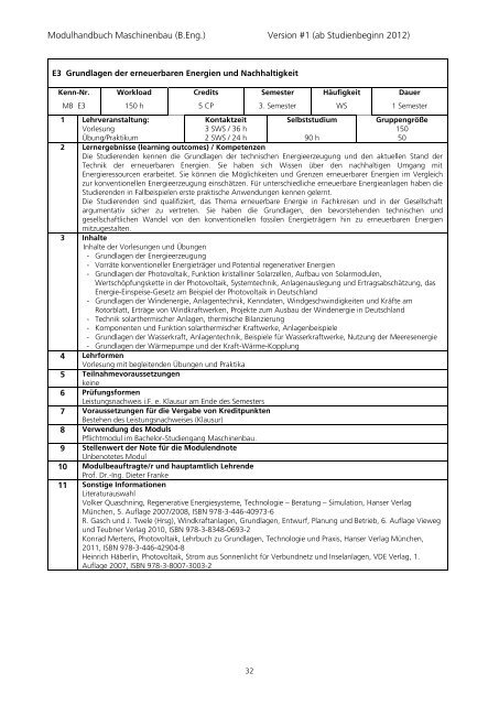 Modulhandbuch Maschinenbau (B.Eng.) - Fachbereich ...