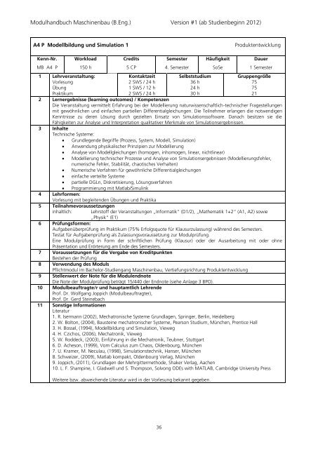 Modulhandbuch Maschinenbau (B.Eng.) - Fachbereich ...