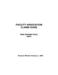 As of February 1, 2009 - Facility Association