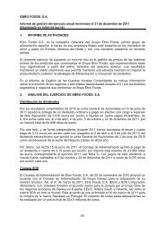 Informe de Gestión de Ebro Foods, S.A., correspondiente al ejercicio ...