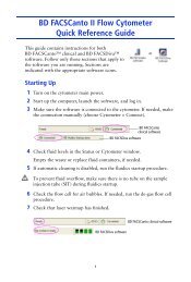 BD FACS Canto II Quick Reference Guide