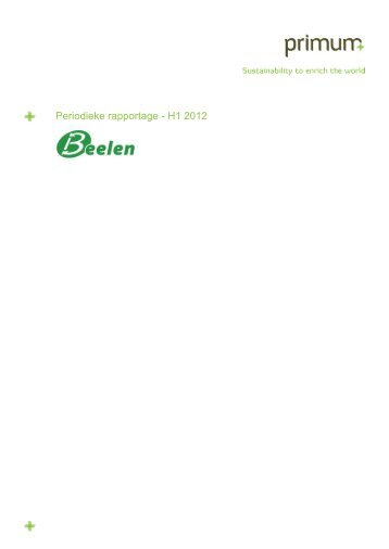 Rapportage 1ste halfjaar 2012 - Beelen