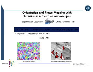 Orientation and Phase Mapping with Transmission Electron ...