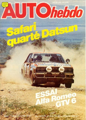 Auto Hebdo nr264 (F), 1981 - GTV6 et 156 GTA