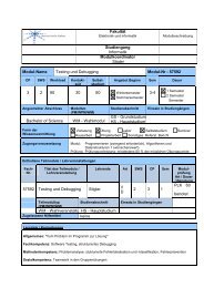 Testing und Debugging - Hochschule Aalen - Fakulät für Elektronik ...