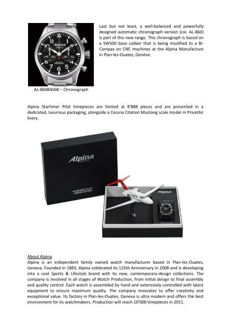 Alpina Startimer Pilot Collection - Alpina Watches
