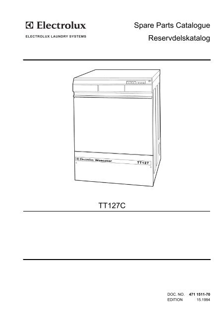 Spare Parts Catalogue Reservdelskatalog Tt127c Laundry Nation