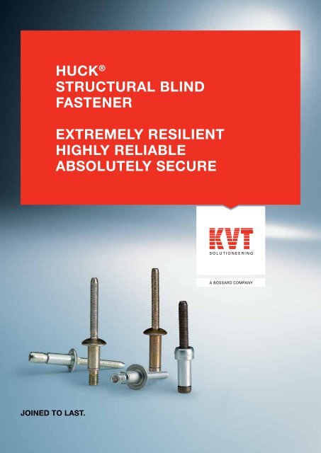 Huck® Structural Blind Fasteners | KVT-Fastening