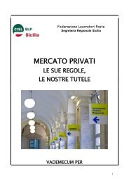 Mercato Privati e la necessitÃ  di - cisl poste siracusa