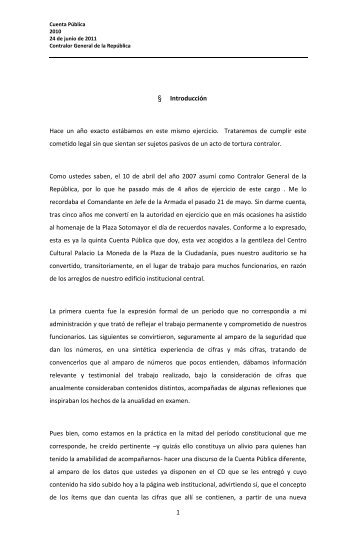 Discurso Contralor - ContralorÃ­a General de la RepÃºblica